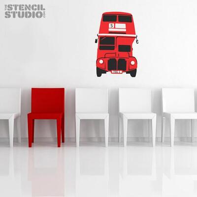 London Bus Stencil - XS - A x B  11.1 x 17.6cm (4.4 x 6.9 inches)