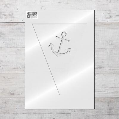 Anchor Bunting Stencil - S - A x B  16.5 x 21.5cm (6.5 x 8.4 inches)