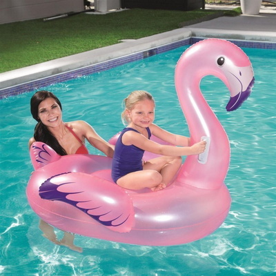 Giant Inflatable Pink Flamingo Ride On Pool Beach Float Toy