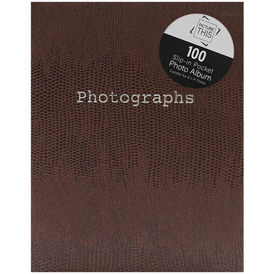Tallon 6×4 Snakeskin Album Holds 100 – Brown