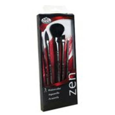Zen "easy Clean" Paint Brush Sets - Watercolour Mop 5pc Variety Set