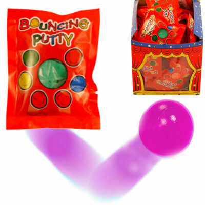 24  x Mixed Colour Bouncing Putty Party Loot Bag Toys