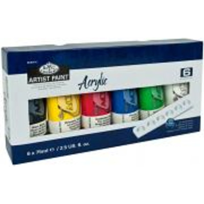 Royal & Langnickel 75ml Acrylic Painting Colour Set (Pack of 6) ACR75-6