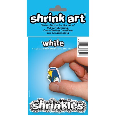 Pack of 6 Sheets Small White Shrinkie Sheets