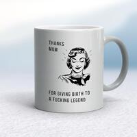 Thanks Mum Mug – Silver, 10oz