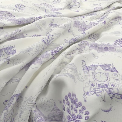 The Chateau By Angel Strawbridge Toile Bleu Fabric TOI/BLE/14000FA - By The Metre