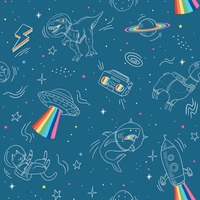 My Kingdom Space Explorer Wallpaper Blue Muriva M36801