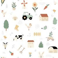 Image of My Kingdom Country Farm Multi Wallpaper Muriva M51507