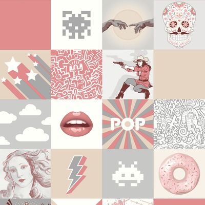 My Kingdom OMG! Grey & Taupe Wallpaper Muriva M53203
