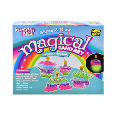 Glitter & Glow In The Dark Magical Sand Art Toy Craft Set