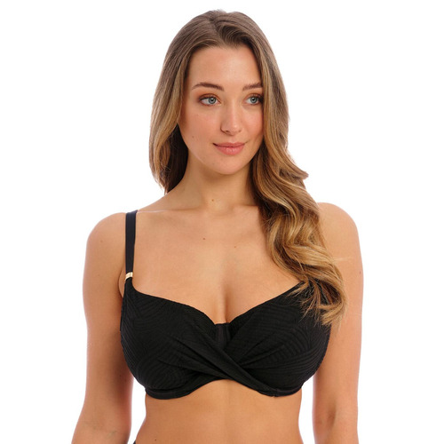 Fantasie Ottawa Wrap Front Full Cup Bikini Top - Black