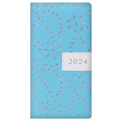 2024 Week To View Glitter Sparkle Diary Year Planner - BLUE