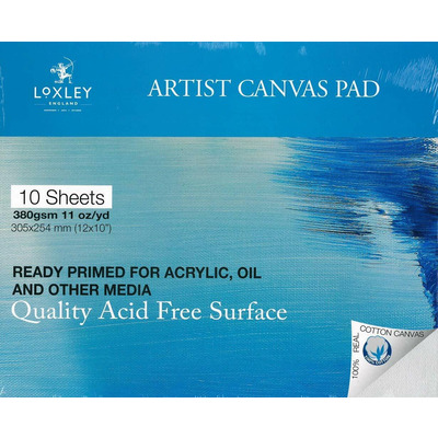 12"x10" Double Primed Oil Artist Canvas Pad - 10 Sheets