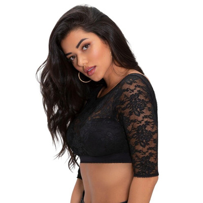 Pour Moi Make A Scene Lace Arm Sleeve Top