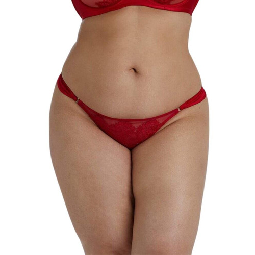 Playful Promises Anneliese Satin Curve Thong - Red
