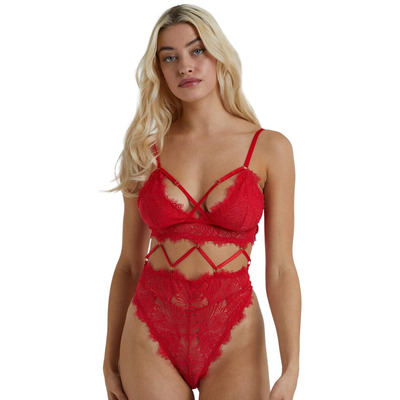 Playful Promises WWL786R Wolf & Whistle Angelica Lace Body WWL786 Red WWL786 Red