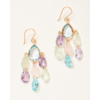 Alice earrings - blue topaz, amethyst, prehnite & rose quartz at Carousel Jewels