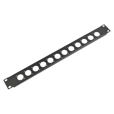 1U XLR Socket Panel D Type -  12 XLR Sockets