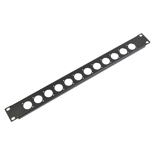 1U XLR Socket Panel D Type -  12 XLR Sockets