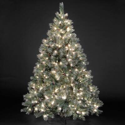 6ft "Pre-Lit" Frosted Emerald Fir Christmas Tree
