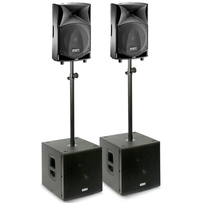 FBT JMaxX  110A, Subline 112SA, Speaker Poles and Padded Covers 3200 Watts Active System