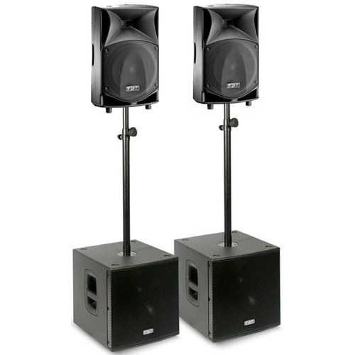FBT JMaxX  110A, Subline 112SA, Speaker Poles and Padded Covers 3200 Watts Active System