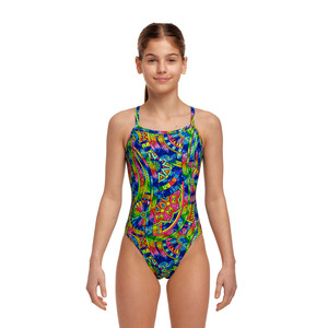 Funkita Girls Spin The Bottle Single Strap One Piece