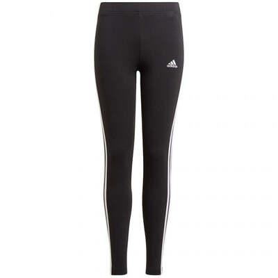 Adidas Junior Essentials 3 Stripes Leggings - Black