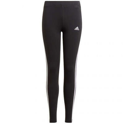 Adidas Junior Essentials 3 Stripes Leggings - Black
