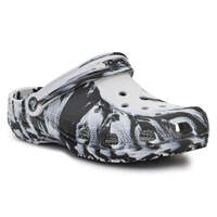 Image of Crocs Womens Classic Marbled Clog - White/Black