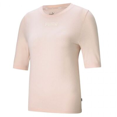 Puma Womens Modern Basics T-Shirt - Cloud Pink