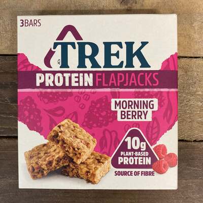 12x Trek Protein Flapjack Morning Berry Bars (4 Packs of 3x50g)