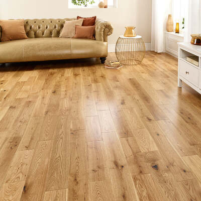 Lusso Florence Natural Smooth UV Lacquered Solid Oak Flooring – Lusso
