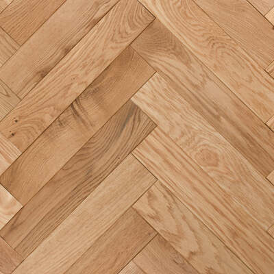 Lusso Genoa Natural Smooth Lacquered Rustic Herringbone Solid Oak Flooring – Lusso