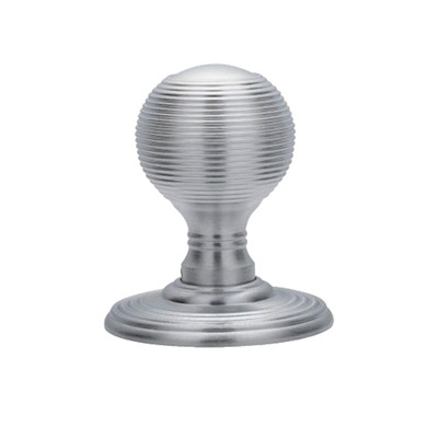 Carlisle Brass Delamain Reeded Concealed Fix Mortice Door Knob, Satin Chrome - DK37CSC (sold in pairs) SATIN CHROME