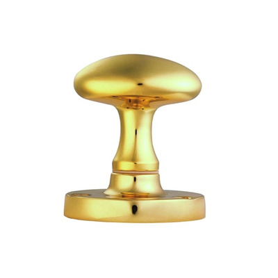 Carlisle Brass Manital Victorian Oval Mortice Door Knob, Polished Brass - M34 (sold in pairs) POLISHED BRASS
