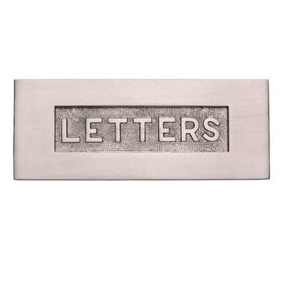 Heritage Brass Letters Embossed Letter Plate (254mm x 101mm), Satin Nickel - V845-SN SATIN NICKEL