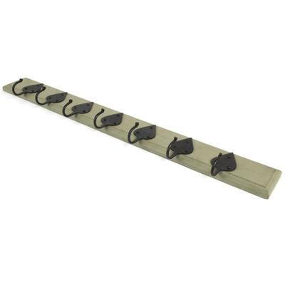 From The Anvil Cottage Coat Rack, Beeswax & Olive Green - 83747 BEESWAX & OLIVE GREEN