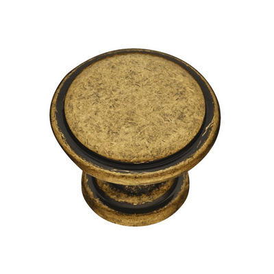 Hafele Angus Cupboard Door Knob (30mm Diameter), Antique Brass - 118.06.116 ANTIQUE BRASS