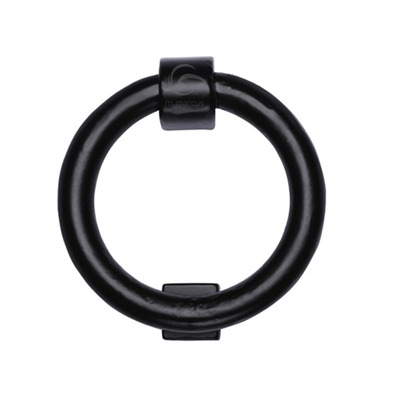 M Marcus Ring Door Knocker (107mm Diameter), Matt Black Rustic Iron - FB339 MATT BLACK RUSTIC IRON