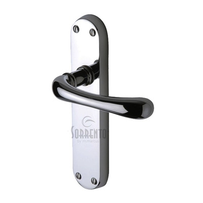 M Marcus Sorrento Donna Door Handles, Polished Chrome - SC-6350-PC (sold in pairs) LOCK (WITH KEYHOLE)