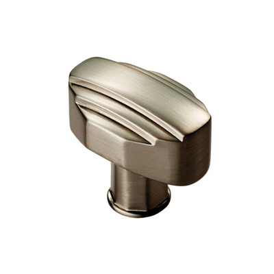 Carlisle Brass Fingertip Art Deco Style Cabinet Knob (30mm), Satin Nickel - ADR501BSN SATIN NICKEL - 30mm