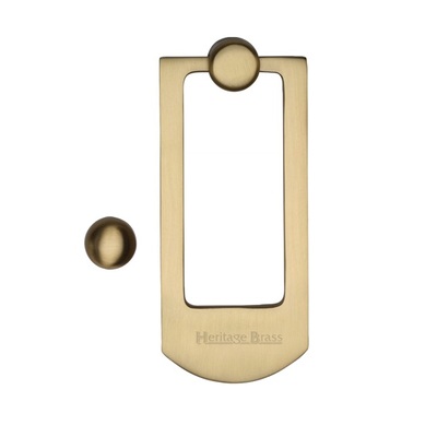 Heritage Brass Contemporary Door Knocker, Satin Brass - K1320-SB SATIN BRASS