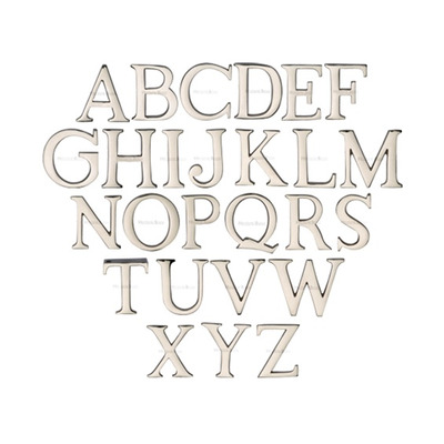 Heritage Brass A-Z Pin Fix Letters (51mm - 2"), Polished Nickel - C1565 2-PNF POLISHED NICKEL - A