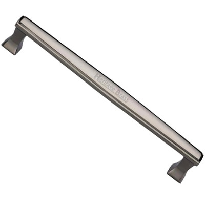 Heritage Brass Deco, Art Deco Style Pull Handles (279mm OR 432mm c/c), Polished Nickel - V1334-PNF POLISHED NICKEL - 432mm c/c