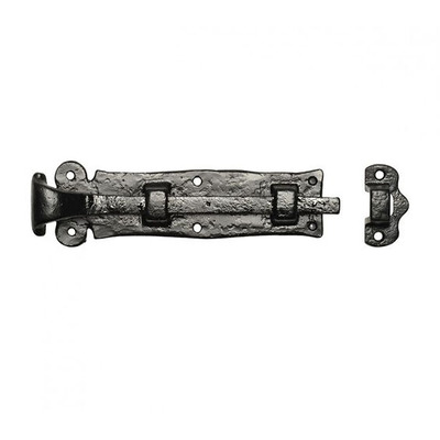 Kirkpatrick Black Antique Malleable Iron Straight Door Bolt (Multiple Sizes) - AB1157 (A) BLACK ANTIQUE - 5"