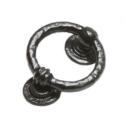 Kirkpatrick Black Antique Malleable Iron Ring Door Knocker - AB782 BLACK ANTIQUE FINISH