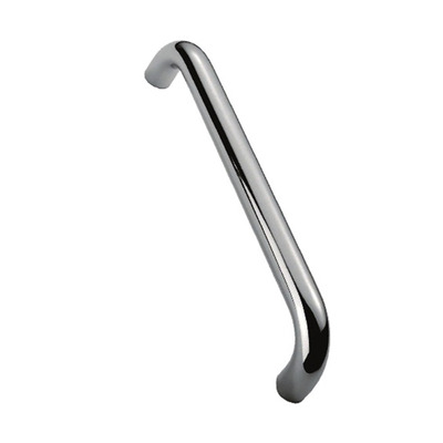 Eurospec D Pull Handles (Various Sizes), Polished Stainless Steel - PAD/PFD/PBD/PCD/BSS POLISHED FINISH - 300mm c/c - Bar 25mm Dia.