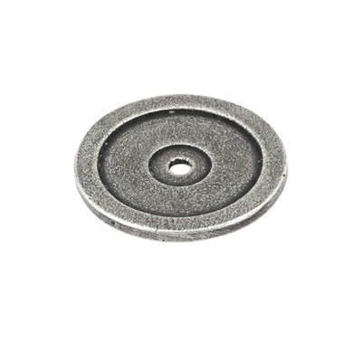 Finesse Flat Ringed Backing Plate (40mm Diameter) Pewter - PBP014 PEWTER - 40mm DIAMETER