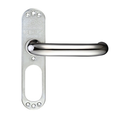 Zoo Hardware ZCS Architectural 19mm RTD Lever On Short Inner Backplate, Polished Stainless Steel - ZCSIP19SPPS (sold in pairs) POLISHED STAINLESS STEEL